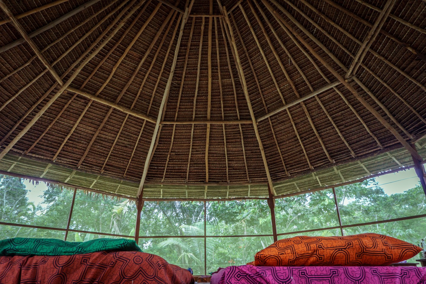 A "maloka" is a traditional communal building used by indigenous tribes in the Amazon rainforest, particularly in regions of South America such as Brazil, Colombia, and Peru. The term can vary slightly in spelling and pronunciation depending on the indigenous language of the specific tribe, but it is commonly referred to as a "maloka."
Malokas serve as multifunctional spaces for various tribal activities, including ceremonies, meetings, rituals, and gatherings. These structures are often circular in shape and are typically constructed using natural materials like wood, palm leaves, and vines. The circular design symbolizes unity and harmony within the tribe.