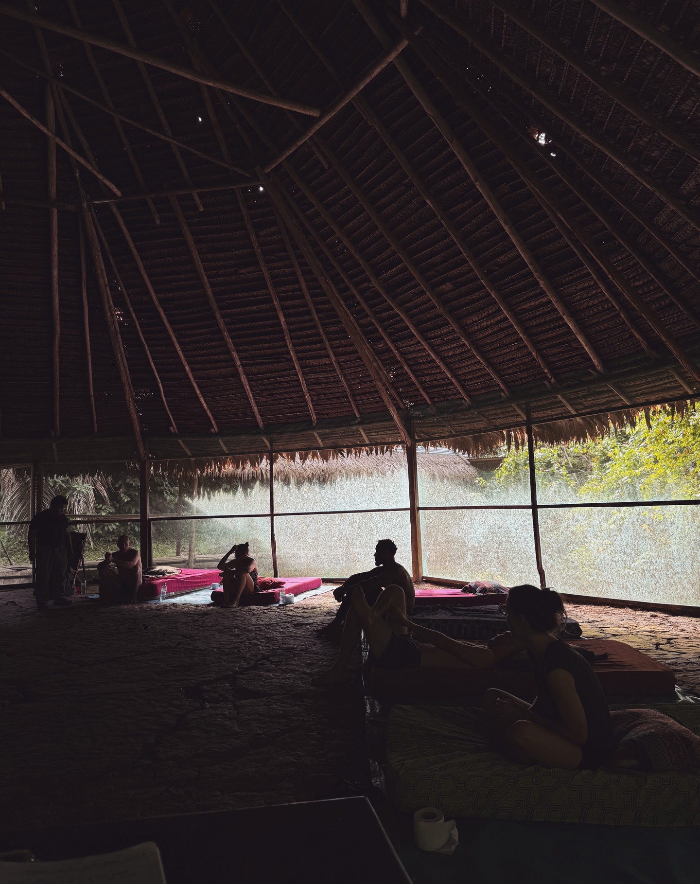 Guests gather in our sacred maloka for a traditional sharing circle. Surrounded by the wisdom of our shamans and the rich history of the land, they openly share their stories, insights, and transformations. 
#ayahuasca #shamanism