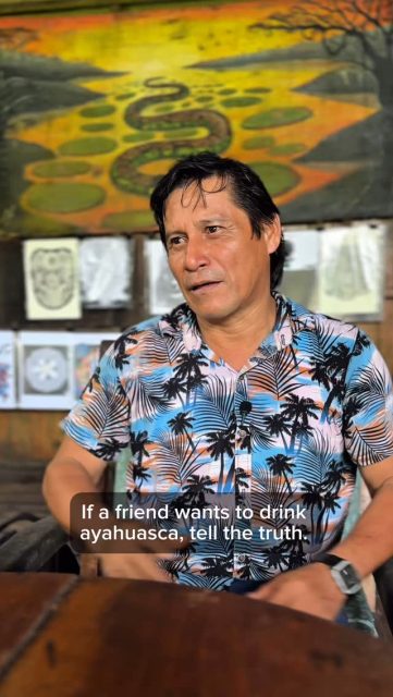 You will not see beautiful things, you will see your own vibration. 
#ayahuasca #shamanism #lalunadelamazonas